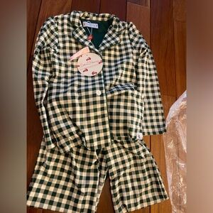 Sweethoney green gingham pjs